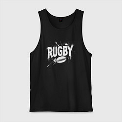 Мужская майка Регбийный мяч в белой краске