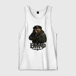 Мужская майка ВМФ медведь пехотинец