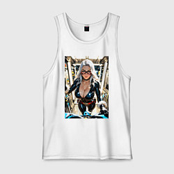 Мужская майка Черная кошка в сейфе банка