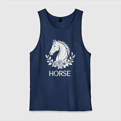 Мужская майка Лошадь в цветах