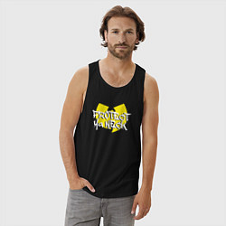 Майка мужская хлопок Protect ya neck Wu-Tang, цвет: черный — фото 2