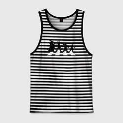 Майка мужская хлопок Путешествие хоббита, цвет: черная тельняшка