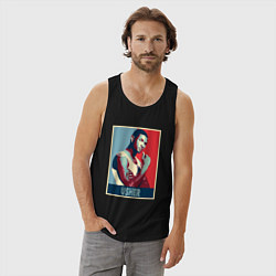 Майка мужская хлопок Music Usher, цвет: черный — фото 2