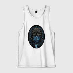 Майка мужская хлопок Sub-zero kombat, цвет: белый