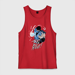 Майка мужская хлопок Саб-зиро проверь свою мощь, цвет: красный