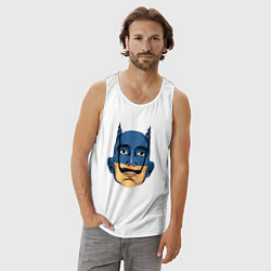 Майка мужская хлопок Batman Dali, цвет: белый — фото 2
