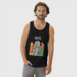 Майка мужская хлопок NPC, цвет: черный — фото 2