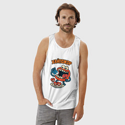 Майка мужская хлопок Хайпожор, цвет: белый — фото 2