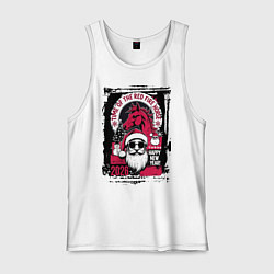 Майка мужская хлопок Красный огненный конь 2026, цвет: белый