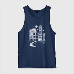 Майка мужская хлопок Величие Италии, цвет: тёмно-синий