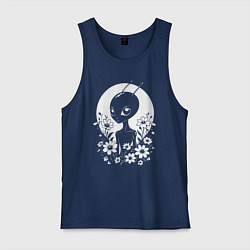 Майка мужская хлопок Лунный странник, цвет: тёмно-синий