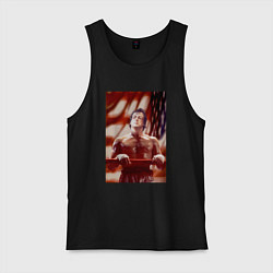 Майка мужская хлопок Чемпион Рокки, цвет: черный