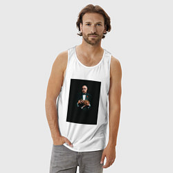 Майка мужская хлопок Дон Корлеоне, цвет: белый — фото 2