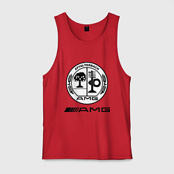 Майка мужская хлопок AMG, цвет: красный