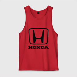 Майка мужская хлопок Honda logo, цвет: красный
