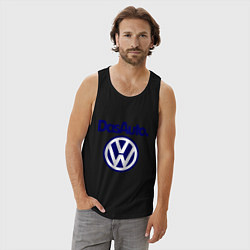 Майка мужская хлопок Volkswagen Das Auto, цвет: черный — фото 2