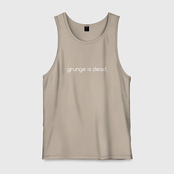 Майка мужская хлопок Drunge is dead, цвет: миндальный