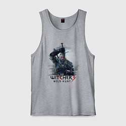 Майка мужская хлопок The Witcher 3, цвет: меланж