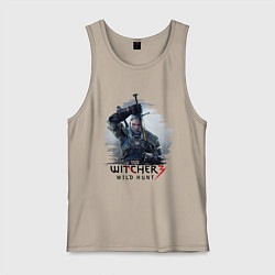 Майка мужская хлопок The Witcher 3, цвет: миндальный