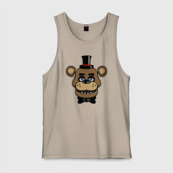 Майка мужская хлопок Freddy FNAF, цвет: миндальный