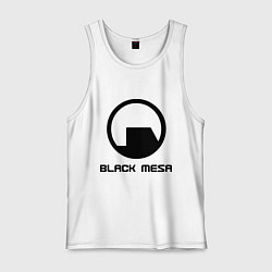Майка мужская хлопок Black Mesa: Logo, цвет: белый