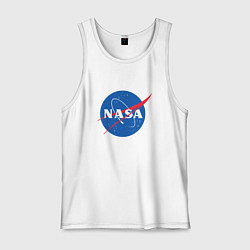 Майка мужская хлопок NASA: Logo, цвет: белый