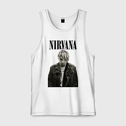 Майка мужская хлопок Kurt Cobain: Young, цвет: белый