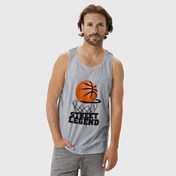 Майка мужская хлопок Баскетбол, цвет: меланж — фото 2