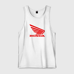 Майка мужская хлопок Honda Red, цвет: белый