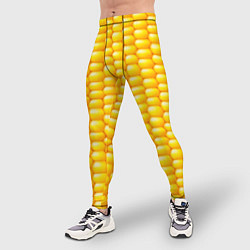 Тайтсы мужские Сладкая вареная кукуруза, цвет: 3D-принт — фото 2