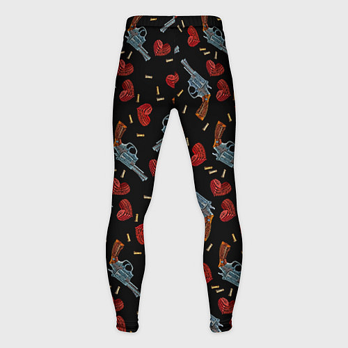 Мужские тайтсы Револьверы и Розы / 3D-принт – фото 2