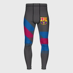 Тайтсы мужские Barcelona FC: Dark style, цвет: 3D-принт