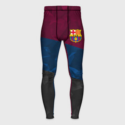 Тайтсы мужские FC Barcelona: Dark polygons, цвет: 3D-принт