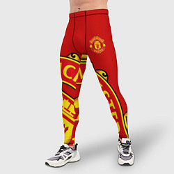 Тайтсы мужские FC Man United: Red Exclusive, цвет: 3D-принт — фото 2