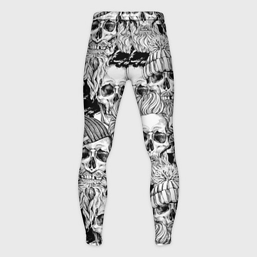 Мужские тайтсы Hipster skulls / 3D-принт – фото 2