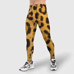 Тайтсы мужские Леопард, цвет: 3D-принт — фото 2