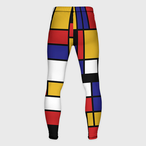 Мужские тайтсы Color blocking / 3D-принт – фото 2