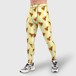 Тайтсы мужские Кусочки Пиццы, цвет: 3D-принт — фото 2