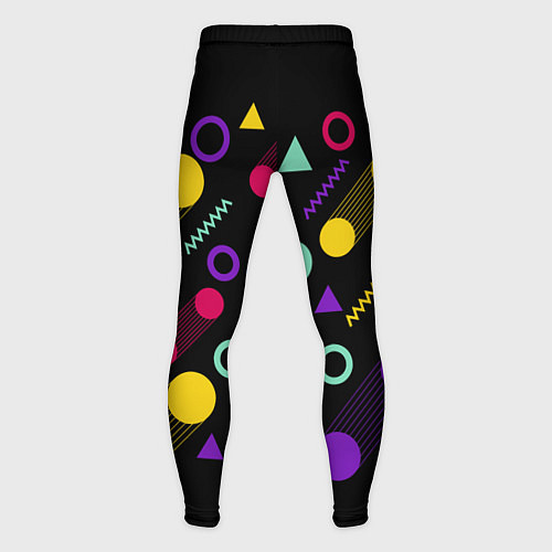 Мужские тайтсы Круги и Треугольники / 3D-принт – фото 2