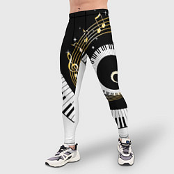 Тайтсы мужские МУЗЫКАЛЬНЫЙ УЗОР, цвет: 3D-принт — фото 2