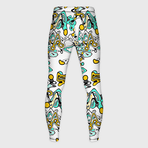 Мужские тайтсы Абстрактный современный узор в стиле граффити / 3D-принт – фото 2