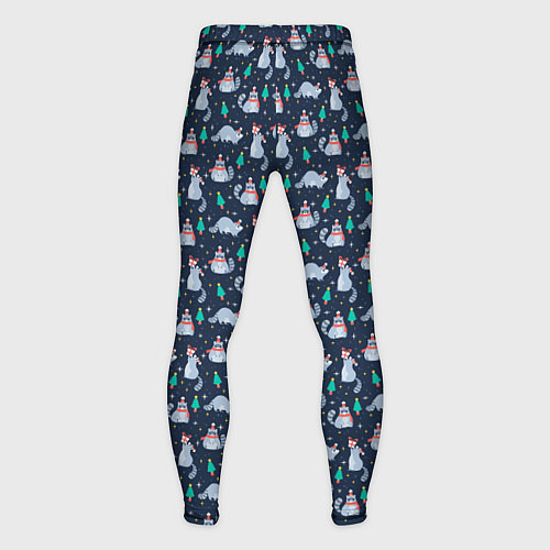 Мужские тайтсы НОВОГОДНИЙ ЕНОТ COON Z / 3D-принт – фото 2