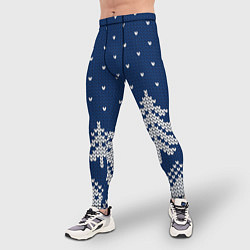 Тайтсы мужские Зимняя ночь, цвет: 3D-принт — фото 2
