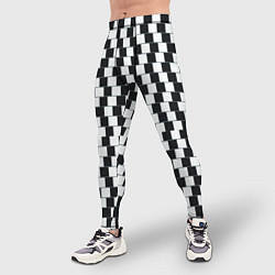 Тайтсы мужские Шахматная Иллюзия Искажения, цвет: 3D-принт — фото 2