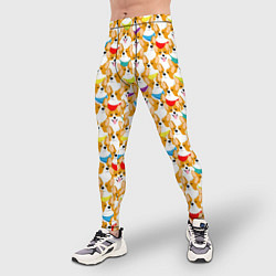 Тайтсы мужские Вельш-Корги Пемброк, цвет: 3D-принт — фото 2