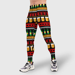 Тайтсы мужские Пивной свитер, цвет: 3D-принт — фото 2