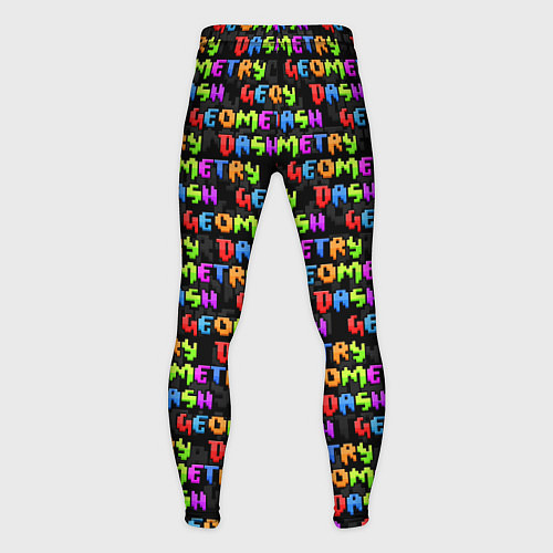 Мужские тайтсы Geometry Dash: Pattern / 3D-принт – фото 2