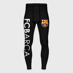 Тайтсы мужские FC BARCA BLACK STYLE, цвет: 3D-принт