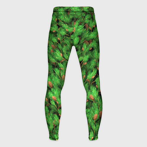 Мужские тайтсы Ёлки-иголки / 3D-принт – фото 2