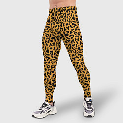 Тайтсы мужские Леопард Leopard, цвет: 3D-принт — фото 2
